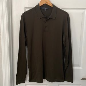 Robert Barakett mens 100% Pima cotton long sleeve polo